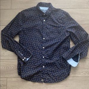 Banana Republic Luxe Poplin Button Down, Size L